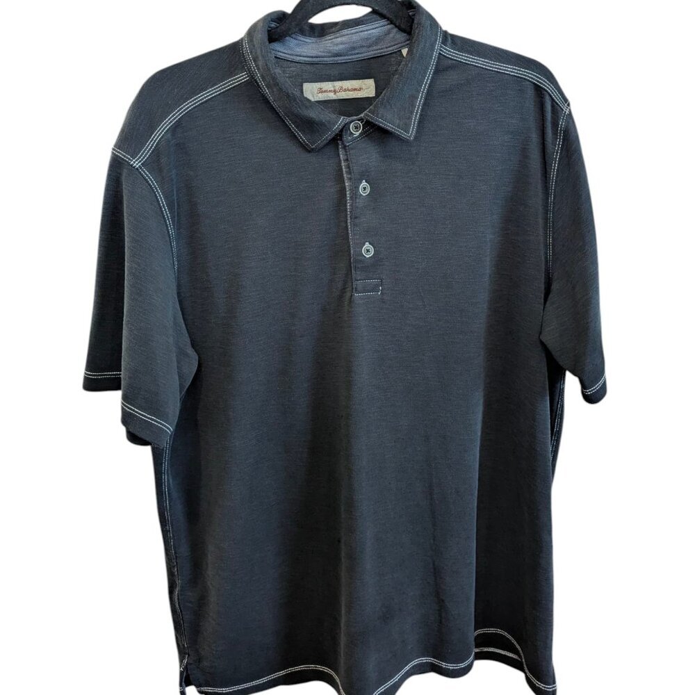 Tommy Bahama - Black Polo Shirt - Resort Casual Wear - Size XL
